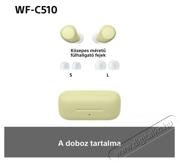 SONY WFC510Y.CE7 True Wireless Bluetooth s&aacute;rga f&uuml;lhallgat&oacute; Audio-Video / Hifi / Multim&eacute;dia - Hordozhat&oacute;, vezet&eacute;k n&eacute;lk&uuml;li / bluetooth hangsug&aacute;rz&oacute; - Hordozhat&oacute;, vezet&eacute;k n&eacute;lk&uuml;li / bluetooth hangsug&aacute;rz&oacute; - 507127