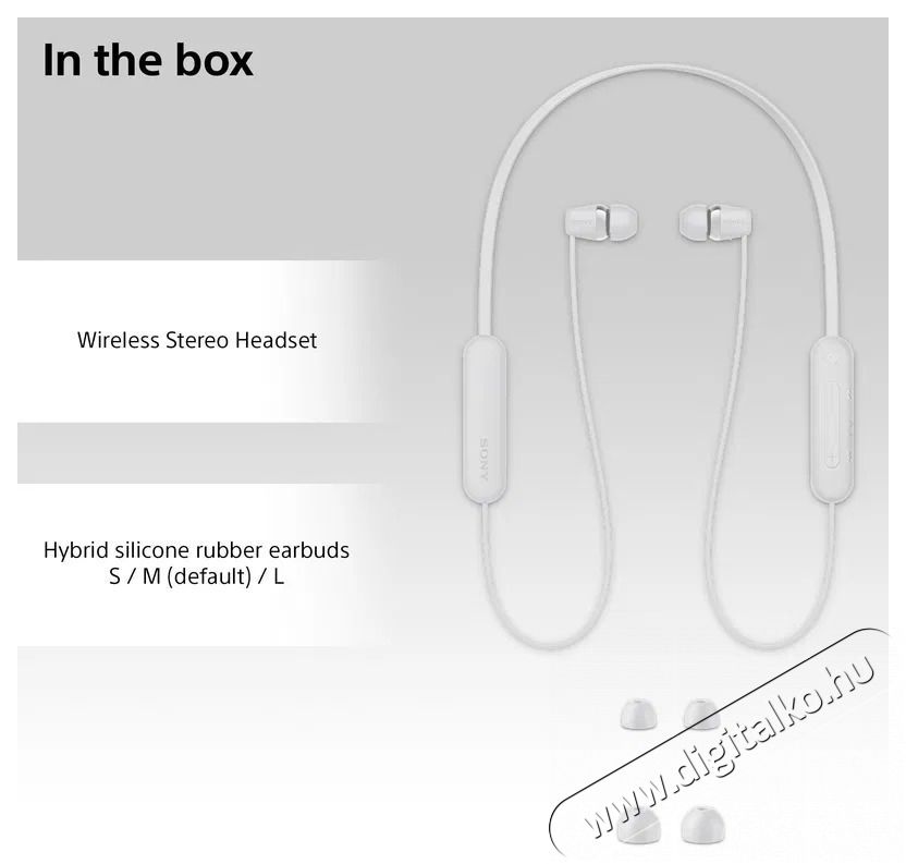 SONY WI-C100, feh&eacute;r Audio-Video / Hifi / Multim&eacute;dia - F&uuml;l &eacute;s Fejhallgat&oacute;k - F&uuml;lhallgat&oacute; - 510253