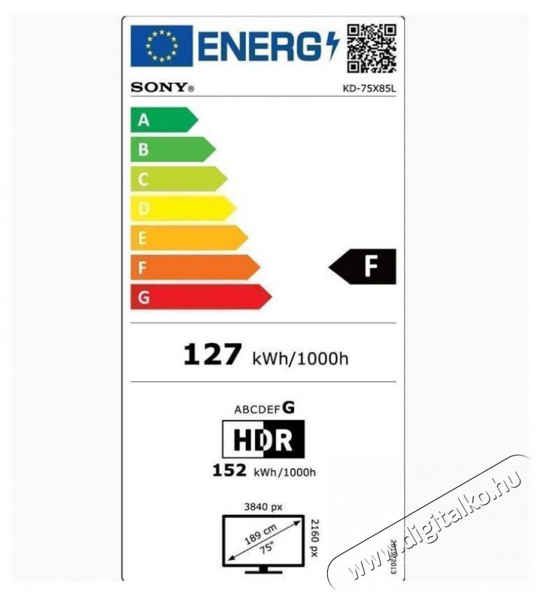 SONY Bravia KD-75X85L Telev&iacute;zi&oacute;k - LED telev&iacute;zi&oacute; - UHD 4K felbont&aacute;s&uacute; - 512410