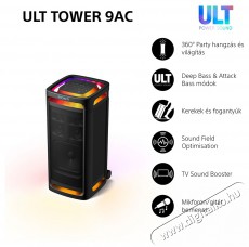 SONY ULT Tower 9, fekete (SRSULT900AC.CEL) Party hangfal Audio-Video / Hifi / Multim&eacute;dia - Hangfal - Hangfalszett - &Aacute;ll&oacute; / front hangfal - 520736