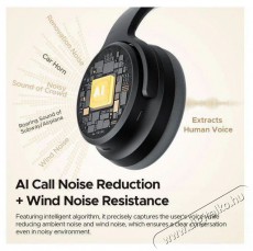 Soundpeats Space Pro Black Audio-Video / Hifi / Multim&eacute;dia - F&uuml;l &eacute;s Fejhallgat&oacute;k - F&uuml;lhallgat&oacute; mikrofonnal / headset - 519195