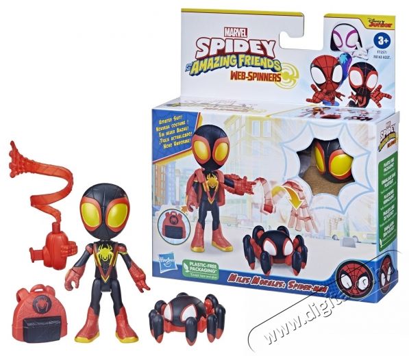 Spider-man Playset Spidey and his Amazing Friends - Web-Spinners, Figura &eacute;s kieg&eacute;sz&iacute;tők, Miles Morales 10 cm H&aacute;ztart&aacute;s / Otthon / K&uuml;lt&eacute;r - J&aacute;t&eacute;k / Sport - J&aacute;t&eacute;kfigura - 534688