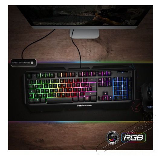 SPIRIT OF GAMER PRO-K5 HUN fekete RGB USB gamer billentyűzet Iroda &eacute;s sz&aacute;m&iacute;t&aacute;stechnika - Billentyűzet / billentyűzet szett - Vezet&eacute;kes - 404531