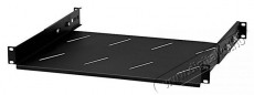 Stalflex RSA19-1U-250B 19" 1U 250mm m&eacute;ly fekete fix polc Iroda &eacute;s sz&aacute;m&iacute;t&aacute;stechnika - H&aacute;l&oacute;zat - H&aacute;l&oacute;zati kieg&eacute;sz&iacute;tő - 414496