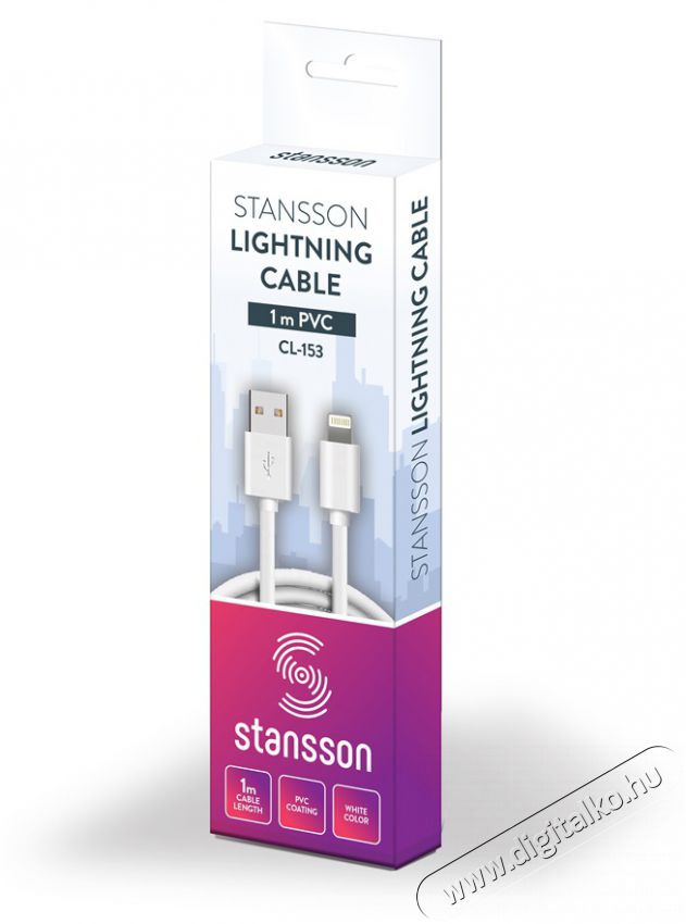 Stansson 1m Lightning k&aacute;bel Iroda &eacute;s sz&aacute;m&iacute;t&aacute;stechnika - Egy&eacute;b sz&aacute;m&iacute;t&aacute;stechnikai term&eacute;k - 387974