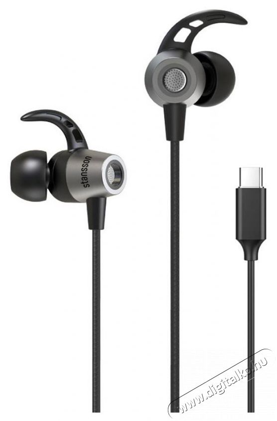 Stansson HE-105-BL USB Type-C fekete mikrofonos f&uuml;lhallgat&oacute; Audio-Video / Hifi / Multim&eacute;dia - F&uuml;l &eacute;s Fejhallgat&oacute;k - F&uuml;lhallgat&oacute; - 385181
