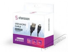 Stansson 15cm USB micro kábel Mobil / Kommunikáció / Smart - Tablet / E-book kiegészítő, tok - Kábel - 456898