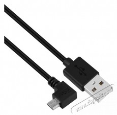 Stansson 1m 90°-os micro USB 2.0 kábel Tv kiegészítők - Kábel / csatlakozó - USB kábel - 404649