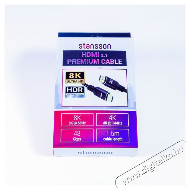 Stansson 1,5m HDMI 2.1 k&aacute;bel Tv kieg&eacute;sz&iacute;tők - K&aacute;bel / csatlakoz&oacute; - Hdmi k&aacute;bel - 499968