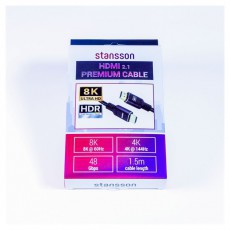 Stansson 1,5m HDMI 2.1 k&aacute;bel Tv kieg&eacute;sz&iacute;tők - K&aacute;bel / csatlakoz&oacute; - Hdmi k&aacute;bel - 499968