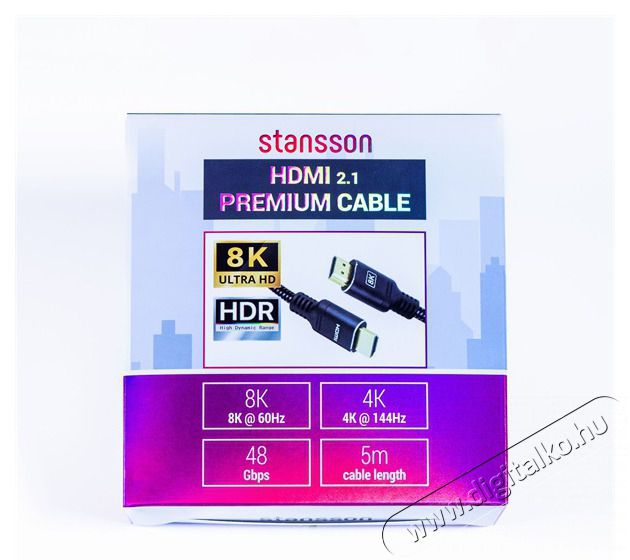 Stansson 5m HDMI 2.1 k&aacute;bel Tv kieg&eacute;sz&iacute;tők - K&aacute;bel / csatlakoz&oacute; - Hdmi k&aacute;bel - 499970