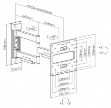 Stansson WM-2343-5-5 23 Tv kieg&eacute;sz&iacute;tők - Fali tart&oacute; / konzol - Fali tv tart&oacute; - 507189