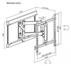 Stansson WM-3270-5-10 32-70 teljes mozg&aacute;startom&aacute;ny&uacute; fali TV konzol Tv kieg&eacute;sz&iacute;tők - Fali tart&oacute; / konzol - Fali tv tart&oacute; - 507190