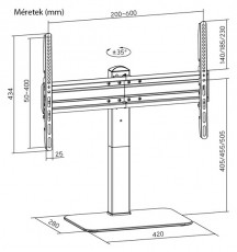Stansson WM-3770 37-70 asztali TV &aacute;llv&aacute;ny Tv kieg&eacute;sz&iacute;tők - Fali tart&oacute; / konzol - Tv asztal - 507193