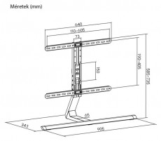 Stansson WM-3775 37"-75" asztali TV &aacute;llv&aacute;ny Tv kieg&eacute;sz&iacute;tők - Fali tart&oacute; / konzol - Tv asztal - 507192