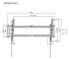 Stansson WM-4390-4 43-90 d&ouml;nthető fali TV konzol Tv kieg&eacute;sz&iacute;tők - Fali tart&oacute; / konzol - Fali tv tart&oacute; - 507182