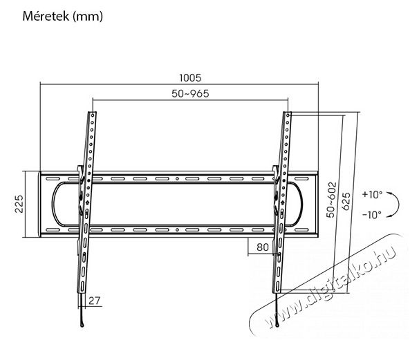 Stansson WM-60120-10 60-120 d&ouml;nthető fali konzol Tv kieg&eacute;sz&iacute;tők - Fali tart&oacute; / konzol - Fali tv tart&oacute; - 507185