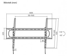 Stansson WM-60120-10 60-120 d&ouml;nthető fali konzol Tv kieg&eacute;sz&iacute;tők - Fali tart&oacute; / konzol - Fali tv tart&oacute; - 507185