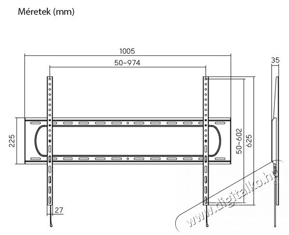 Stansson WM-60120 60-120 fix fali TV konzol Tv kieg&eacute;sz&iacute;tők - Fali tart&oacute; / konzol - Fali tv tart&oacute; - 507184