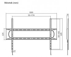 Stansson WM-60120 60-120 fix fali TV konzol Tv kieg&eacute;sz&iacute;tők - Fali tart&oacute; / konzol - Fali tv tart&oacute; - 507184
