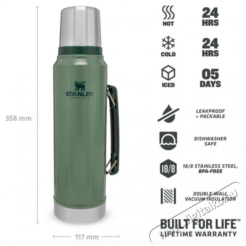 Stanley CLASSIC Termosz, 1 liters, z&ouml;ld Konyhai term&eacute;kek - Ed&eacute;ny - Termosz - 526186