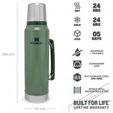 Stanley CLASSIC Termosz, 1 liters, z&ouml;ld Konyhai term&eacute;kek - Ed&eacute;ny - Termosz - 526186