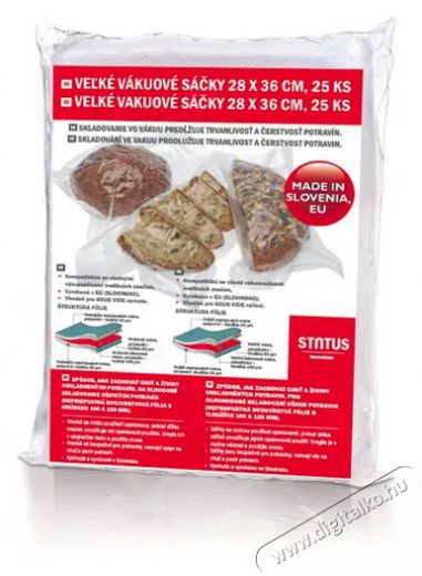 STATUS PREMIUM 176210 V&aacute;kuumtasak, 28&times;36 cm, 25 db Konyhai term&eacute;kek - F&oacute;liahegesztő - V&aacute;kumf&oacute;lia - 520793