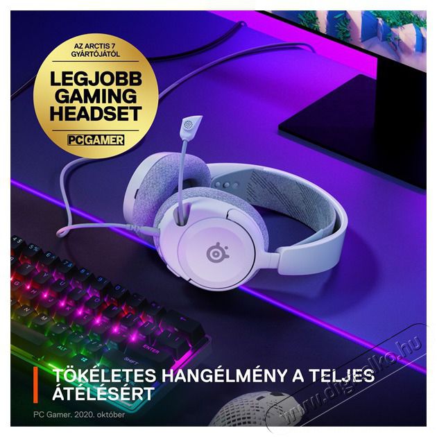 STEELSERIES Arctis Nova 1 gamer headset - Feh&eacute;r Audio-Video / Hifi / Multim&eacute;dia - F&uuml;l &eacute;s Fejhallgat&oacute;k - Fejhallgat&oacute; mikrofonnal / headset - 457493