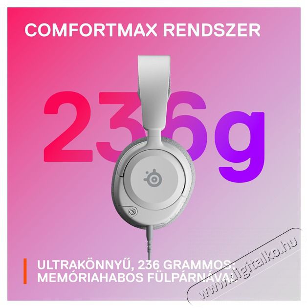 STEELSERIES Arctis Nova 1 gamer headset - Feh&eacute;r Audio-Video / Hifi / Multim&eacute;dia - F&uuml;l &eacute;s Fejhallgat&oacute;k - Fejhallgat&oacute; mikrofonnal / headset - 457493