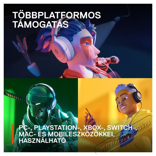 STEELSERIES Arctis Nova 1 gamer headset - Feh&eacute;r Audio-Video / Hifi / Multim&eacute;dia - F&uuml;l &eacute;s Fejhallgat&oacute;k - Fejhallgat&oacute; mikrofonnal / headset - 457493