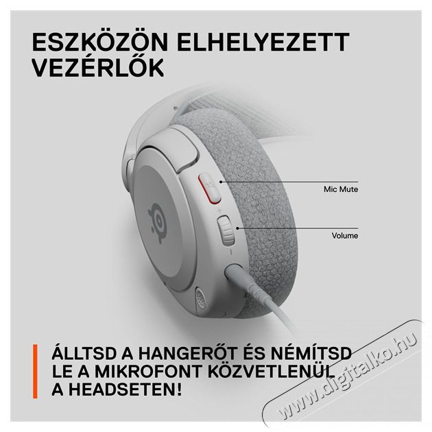STEELSERIES Arctis Nova 1 gamer headset - Feh&eacute;r Audio-Video / Hifi / Multim&eacute;dia - F&uuml;l &eacute;s Fejhallgat&oacute;k - Fejhallgat&oacute; mikrofonnal / headset - 457493