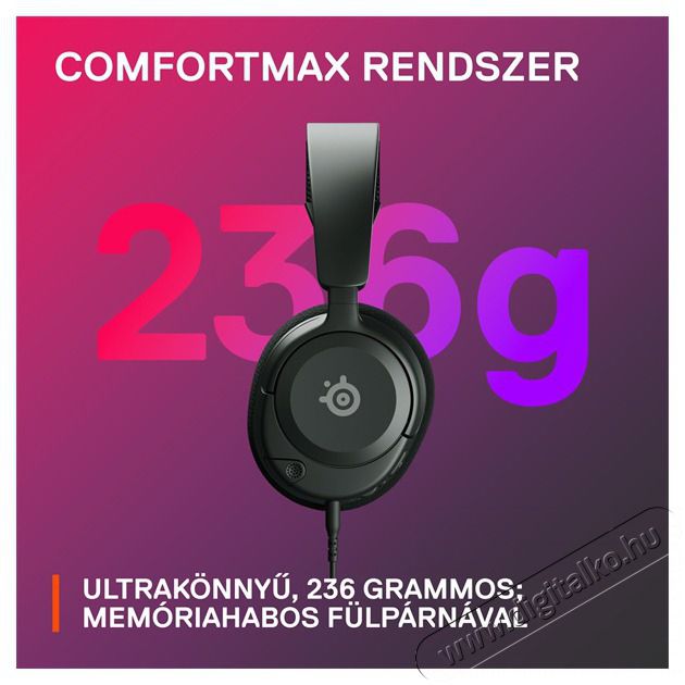 STEELSERIES Arctis Nova 1 gamer headset - Fekete Audio-Video / Hifi / Multim&eacute;dia - F&uuml;l &eacute;s Fejhallgat&oacute;k - Fejhallgat&oacute; mikrofonnal / headset - 457492