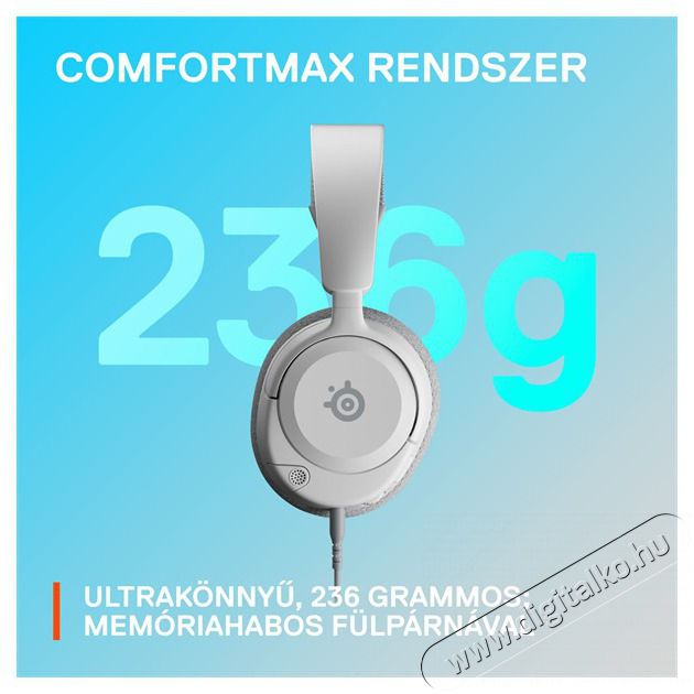 STEELSERIES Arctis Nova 1P feh&eacute;r gamer headset Audio-Video / Hifi / Multim&eacute;dia - F&uuml;l &eacute;s Fejhallgat&oacute;k - Fejhallgat&oacute; mikrofonnal / headset - 457495