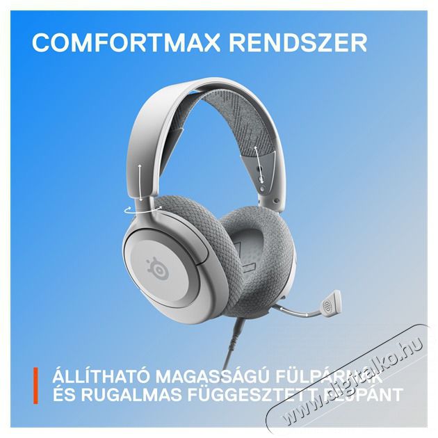 STEELSERIES Arctis Nova 1P feh&eacute;r gamer headset Audio-Video / Hifi / Multim&eacute;dia - F&uuml;l &eacute;s Fejhallgat&oacute;k - Fejhallgat&oacute; mikrofonnal / headset - 457495