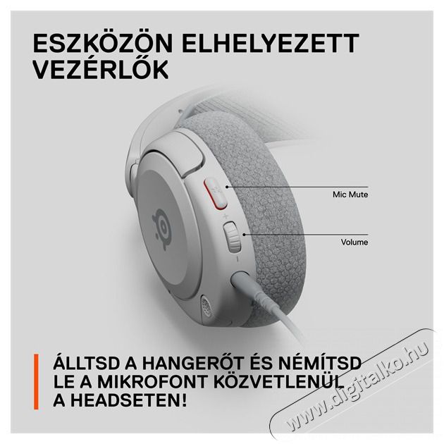STEELSERIES Arctis Nova 1P feh&eacute;r gamer headset Audio-Video / Hifi / Multim&eacute;dia - F&uuml;l &eacute;s Fejhallgat&oacute;k - Fejhallgat&oacute; mikrofonnal / headset - 457495