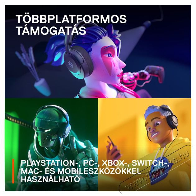 STEELSERIES Arctis Nova 1P fekete gamer headset Audio-Video / Hifi / Multim&eacute;dia - F&uuml;l &eacute;s Fejhallgat&oacute;k - Fejhallgat&oacute; mikrofonnal / headset - 457494