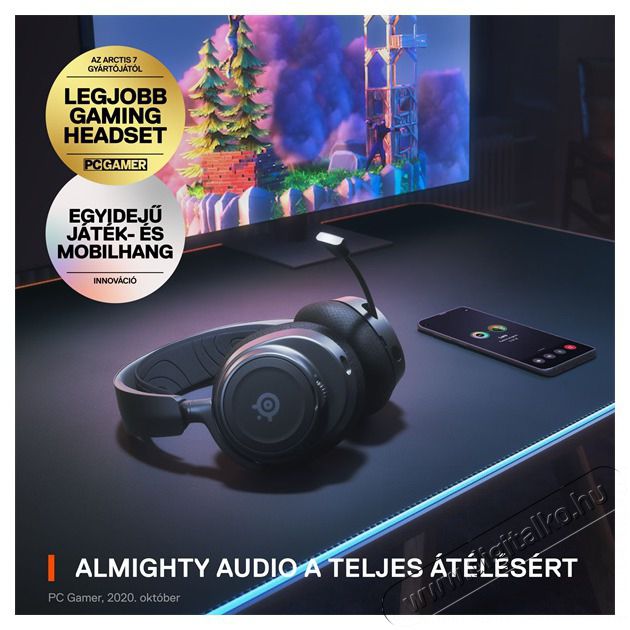 STEELSERIES Arctis Nova 7 vezet&eacute;k n&eacute;lk&uuml;li fekete gamer headset Audio-Video / Hifi / Multim&eacute;dia - F&uuml;l &eacute;s Fejhallgat&oacute;k - Fejhallgat&oacute; mikrofonnal / headset - 457497