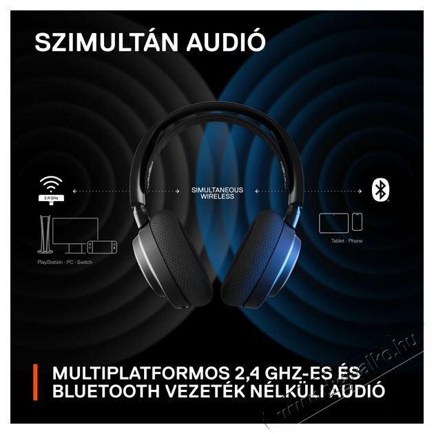 STEELSERIES Arctis Nova 7 vezet&eacute;k n&eacute;lk&uuml;li fekete gamer headset Audio-Video / Hifi / Multim&eacute;dia - F&uuml;l &eacute;s Fejhallgat&oacute;k - Fejhallgat&oacute; mikrofonnal / headset - 457497