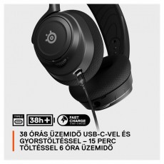 STEELSERIES Arctis Nova 7 vezet&eacute;k n&eacute;lk&uuml;li fekete gamer headset Audio-Video / Hifi / Multim&eacute;dia - F&uuml;l &eacute;s Fejhallgat&oacute;k - Fejhallgat&oacute; mikrofonnal / headset - 457497