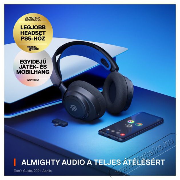 STEELSERIES Arctis Nova 7P vezet&eacute;k n&eacute;lk&uuml;li k&eacute;k-fekete gamer headset Audio-Video / Hifi / Multim&eacute;dia - F&uuml;l &eacute;s Fejhallgat&oacute;k - Fejhallgat&oacute; mikrofonnal / headset - 457498