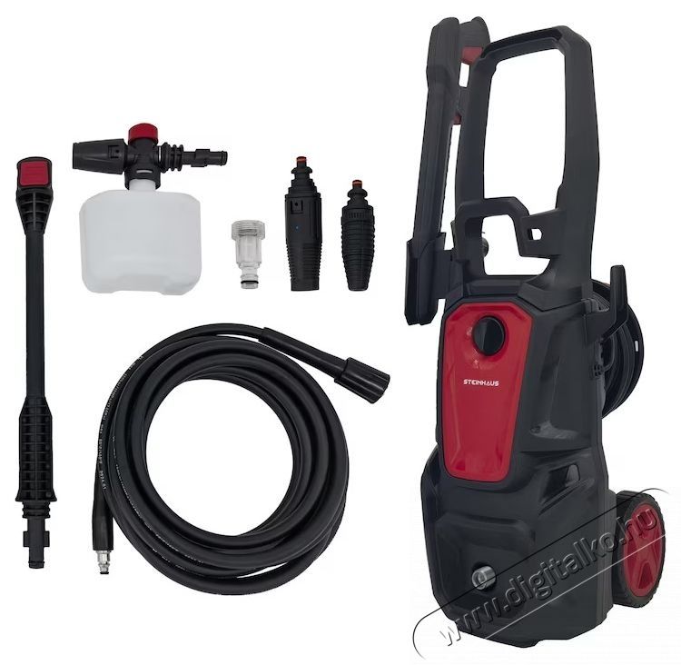 Steinhaus PRO-HPC18N magasnyom&aacute;s&uacute; mos&oacute;, 1800 W, 145bar, 330l/h, 10m-es t&ouml;mlő H&aacute;ztart&aacute;s / Otthon / K&uuml;lt&eacute;r - Tiszt&iacute;t&oacute; / mos&oacute; - Nagynyom&aacute;s&uacute; mos&oacute; - 535770