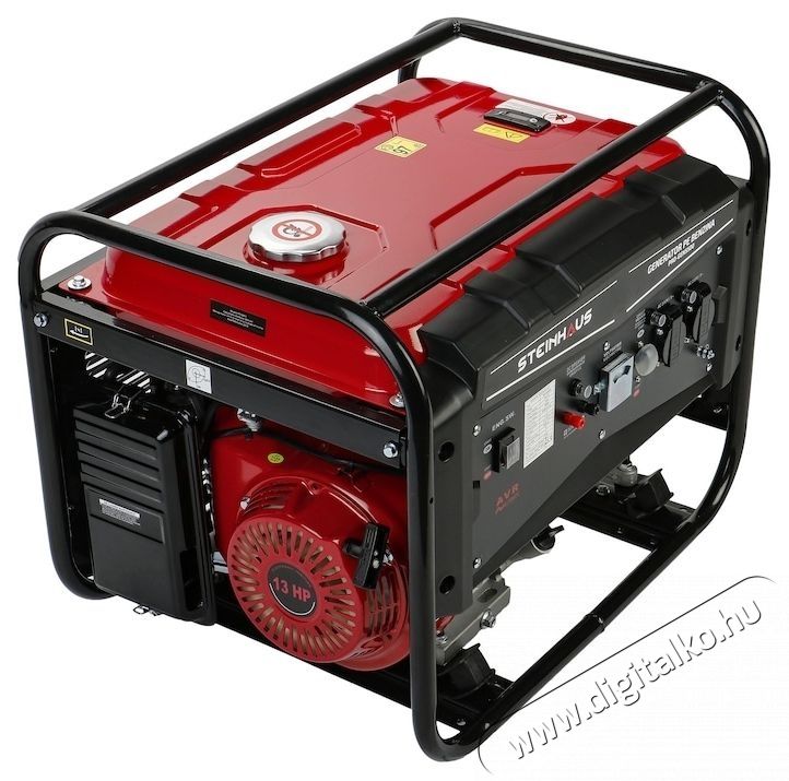 Steinhaus PRO-GEN5500 Gener&aacute;tor, 5500 W fesz&uuml;lts&eacute;gstabiliz&aacute;torral, benzin, auton&oacute;mia 11 h H&aacute;ztart&aacute;s / Otthon / K&uuml;lt&eacute;r - Szersz&aacute;m - &Aacute;ramfejlesztő - 537391