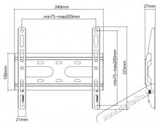 Stell SHO 4200 SLIM fix TV tart&oacute; konzol Tv kieg&eacute;sz&iacute;tők - Fali tart&oacute; / konzol - Fali tv tart&oacute; - 376754
