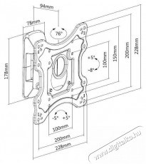 Stell SHO 7500 ADJU. HOLDER TV 23-42 Tv kieg&eacute;sz&iacute;tők - Fali tart&oacute; / konzol - Fali tv tart&oacute; - 475666