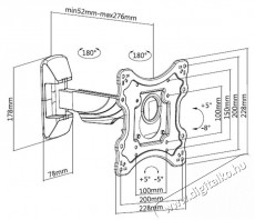 Stell SHO 7510 EXTEN. HOLDER TV 23-42 Tv kieg&eacute;sz&iacute;tők - Fali tart&oacute; / konzol - Fali tv tart&oacute; - 475667