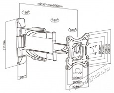Stell SHO 7530 EXTEN. HOLDER TV 23-42 Tv kieg&eacute;sz&iacute;tők - Fali tart&oacute; / konzol - Fali tv tart&oacute; - 475669