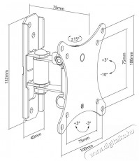 Stell SHO 4500 ADJU. HOLDER TV 13-27 Tv kieg&eacute;sz&iacute;tők - Fali tart&oacute; / konzol - Fali tv tart&oacute; - 475654