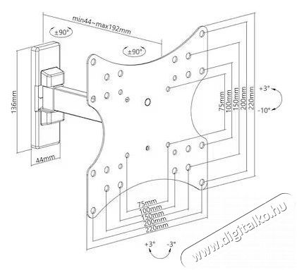 Stell SHO 4520 EXTEN. HOLDER TV 23-42 Tv kieg&eacute;sz&iacute;tők - Fali tart&oacute; / konzol - Fali tv tart&oacute; - 475656