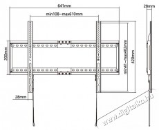 Stell SHO 5210 SLIM fix TV-tart&oacute; konzol 37 - 80 Tv kieg&eacute;sz&iacute;tők - Fali tart&oacute; / konzol - Fali tv tart&oacute; - 493400