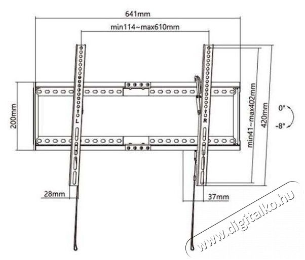 Stell SHO 5410 d&ouml;nthető fali konzol 37-80 Tv kieg&eacute;sz&iacute;tők - Fali tart&oacute; / konzol - Fali tv tart&oacute; - 493402